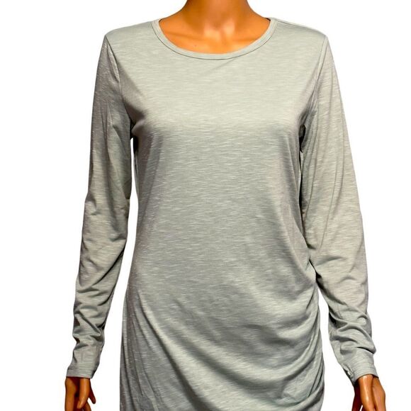 BTFBM Ruched Bodycon Long Sleeve Wrap Style Dress MEDIUM - Picture 6 of 14